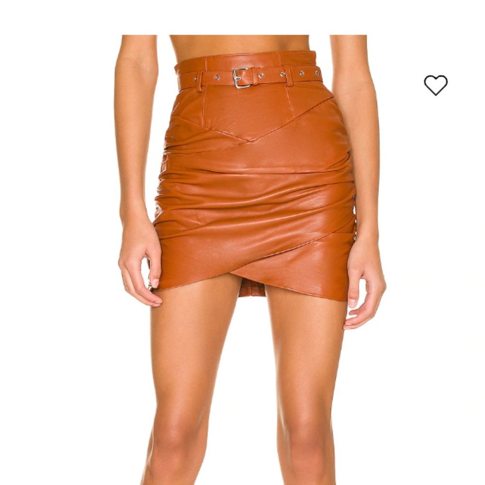 Cami Leather Skirt by Camila Coelho XS
